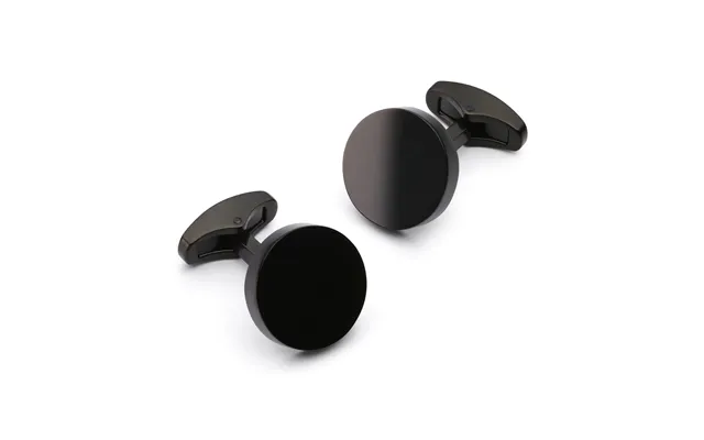 Round Cufflinks In Gun Metal