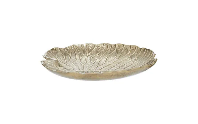 Salma Large Gold Finish Lotus Leaf Plate.