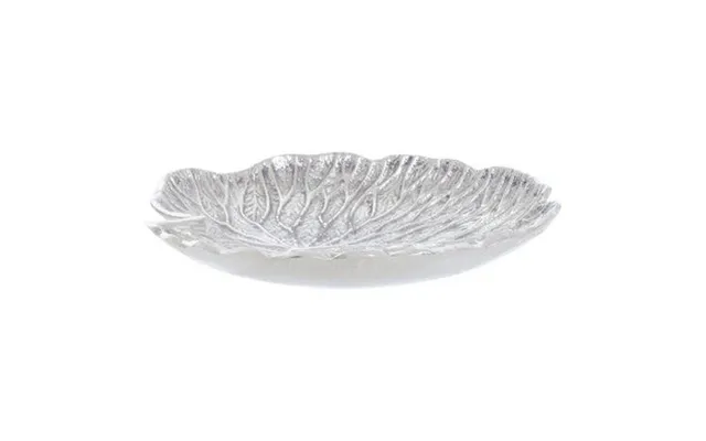 Salma Small Silver Finish Lotus Leaf Plate.