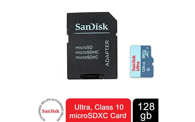 Sandisk Ultra 128 Gb - Microsdxc Card Class 10, Fast Transfer, Waterproof, Shockproof