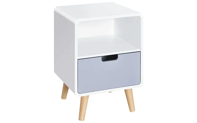 Scandi Nordic Style Bedside Table With Drawer Classic, Sturdy, Extra Storage - Perfect For Any Bedroom product image