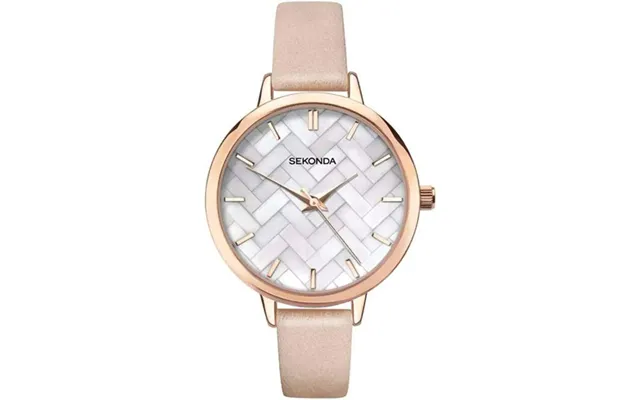 Sekonda Ladies Fashion Editions Mother Of Pearl Dial And Pink Leather Strap Watch 2826