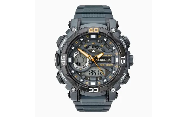 Sekonda Mens Sports Duel Time Grey Dial & Rubber Strap Watch-1349