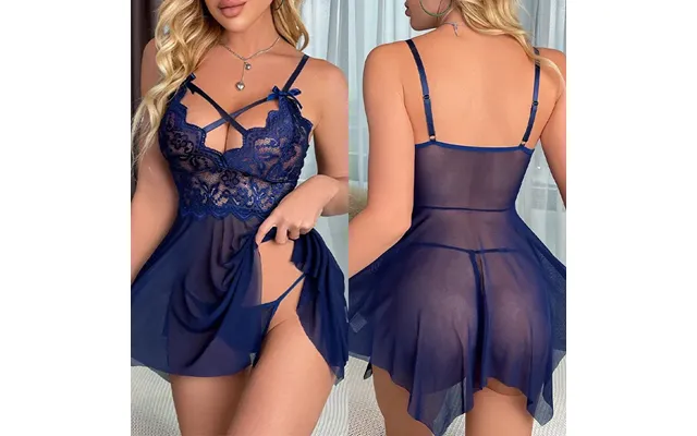 Sexy Lingerie Women Crotchless Sleepwear Pajamas Lace Night Dress Erotic Costumes Exotic Female Underwear Nightgown G-st