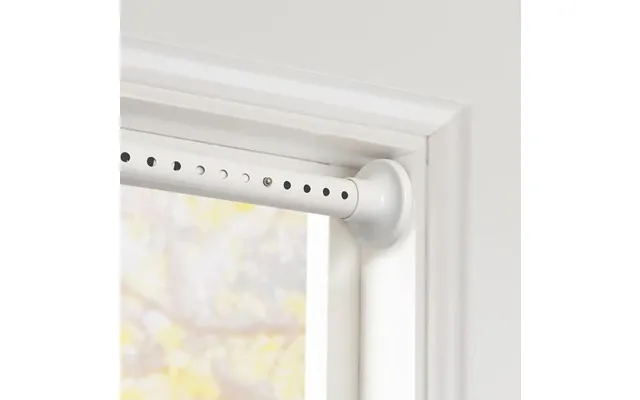 Shower Curtain Rod Extendable 90-140cm Stainless Steel 32mm Window - White