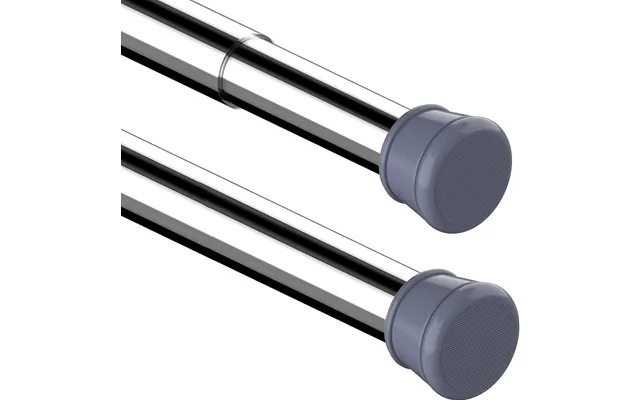 Shower Curtain Rod Extendable No Drill Tension Pole 63-85cm Silver