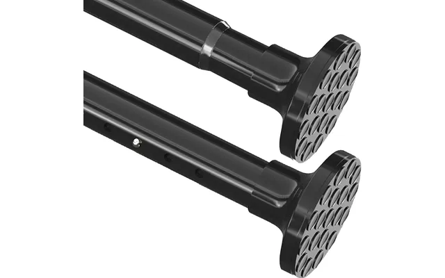 Shower Curtain Rod No Drill Extendable Anti Slip Rail Bathroom Balcony Aiitomg - Black 90-145cm