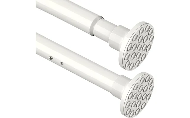 Shower Curtain Rod No Drill Extendable Anti Slip Rail Bathroom Balcony Aiitomg - White 110-165cm