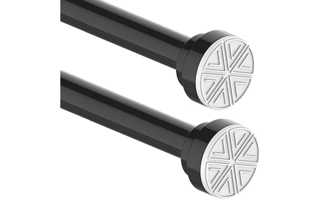 Shower Curtain Rod Tension Extendable 2pcs 50.5-80cm Bathroom Wardrobe