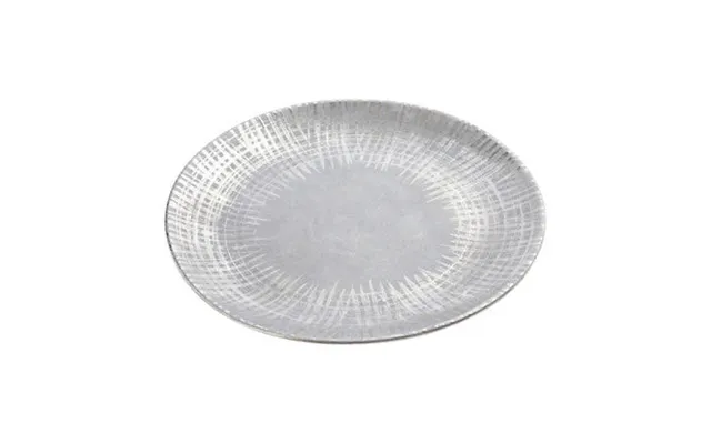 Silver And Grey Decorative Plate Embra