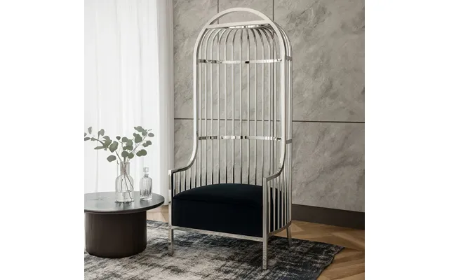 Silver Finish Dome Cage Chair Eliza
