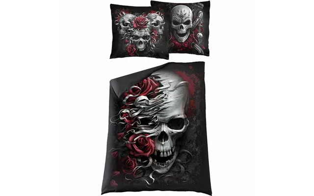 Skulls N' Roses - Single Duvet Cover Uk And Eu Pillow Case