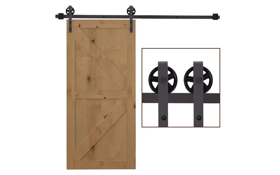 Sliding Door Rail Barn Door Kit Single Wooden 6ft 1830mm