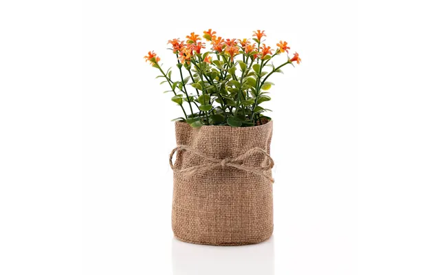 Small Faux Plant In Hessian Bag 15cm