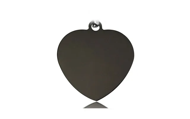 Small Pendant Anti-lost Pet Titanium Steel Tag - Heart Black L