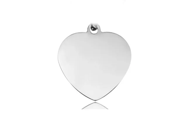Small Pendant Anti-lost Pet Titanium Steel Tag - Heart Silver L