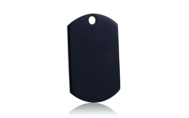 Small Pendant Anti-lost Pet Titanium Steel Tag - Square Black M