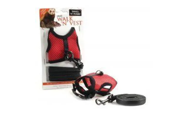 Small 'n' Furry Walk 'n' Vest 'n' Leash For Rabbits - Red