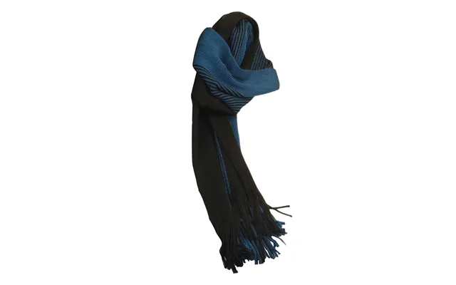 Sock Stack Mens Thermal Woven Stripe Acrylic Scarf Multi-coloured Lightweight Insulation - Teal Black