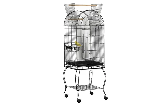 Spacious Bird Cage, Aviary Parrot Macaw Cockatiel Feeding Stand W Perch - High Quality