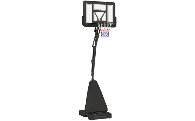 Sportnow 2.45-3.05m Portable Basketball Hoop And Stand With Wheels - Black