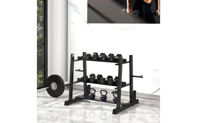 Sportnow 3-tier Dumbbell Rack For Dumbbells - Kettlebells&plates Rack Only