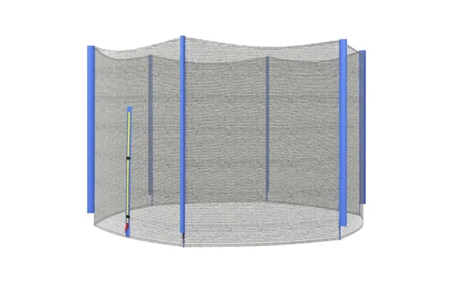 Sportnow 8ft Trampoline Net Replacement Safety Net With Zipped Door - Blue