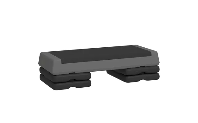 Sportnow Aerobic Step, 10.5 15.5 20.5cm Exercise Stepper For Home - Grey