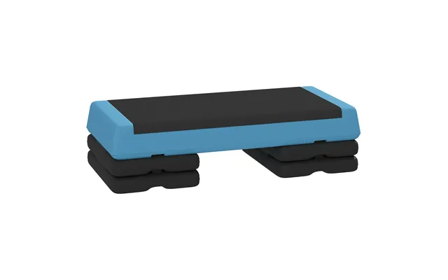 Sportnow Aerobic Step, 10.5 15.5 20.5cm Exercise Stepper For Home - Sky Blue
