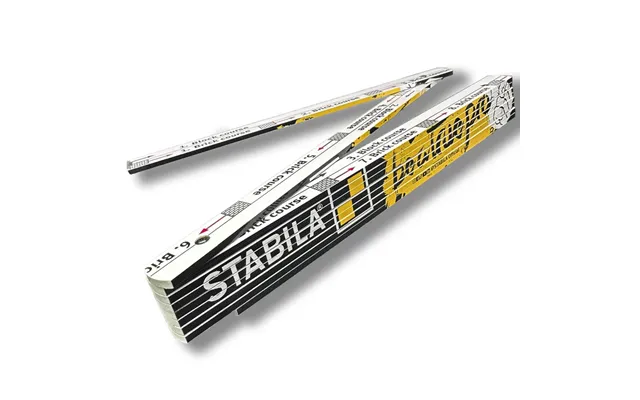 Stabila Brick And Block Masons Folding Rule Wood 2m For Bricklayers Gauging And Quick Checks - 2m