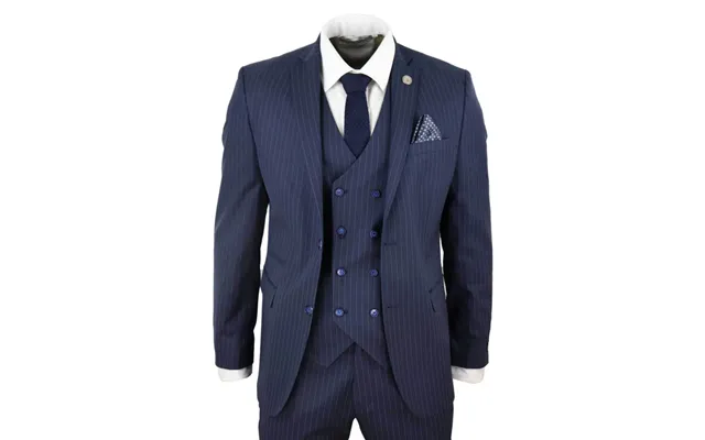 Stz41 - Men's 3 Piece Suit Gatsby 1920s Gangster Pinstripe
