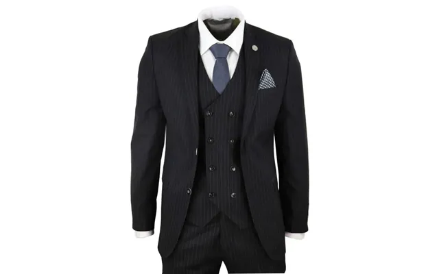 Stz42 - Men's 3 Piece Suit Gatsby 1920s Gangster Pinstripe