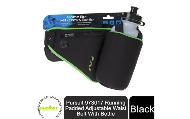 Summit Pursuit 973017 Running Padded Adjustable Waist Belt With Bottle