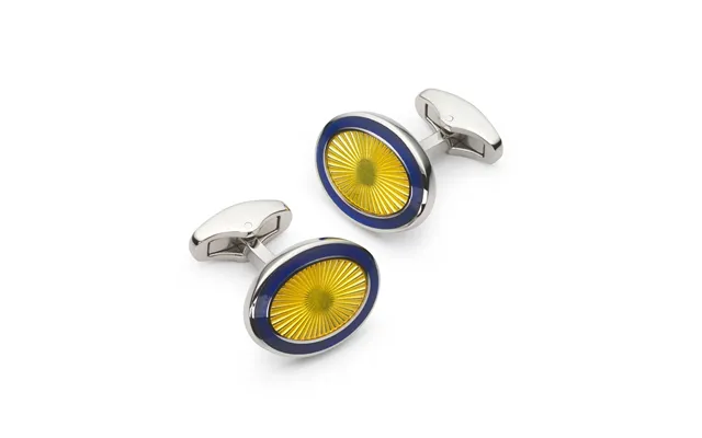 Sunburst Enamel Cufflinks In Gold Radiance
