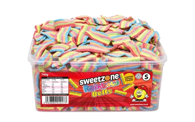 Sweetzone Rainbow Belts 740g Tub