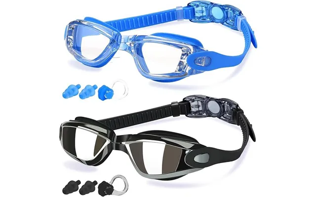 Swimming Goggles 2 Pk For Adult Men Women Kids Anti-fog Uv Protection No Leaking