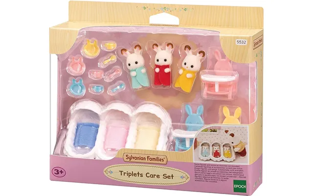 Sylvanian Families Chocolate Rabbit Triplets Care Set For Age 3 And Up product image