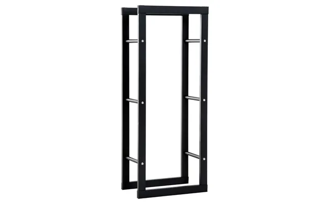 Tall Metal Firewood Log Holder Rack Double Tier Fireplace Log Storage Cradle - 40cm X 25cm X 150cm
