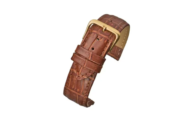 Tan Padded Crocodile Grain Watch Strap 26mm