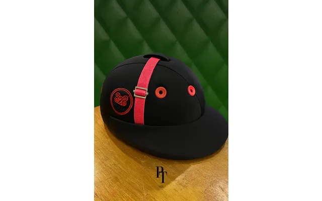 Tannery Polo Fabric Helmet Black With Pink Strap - Black S