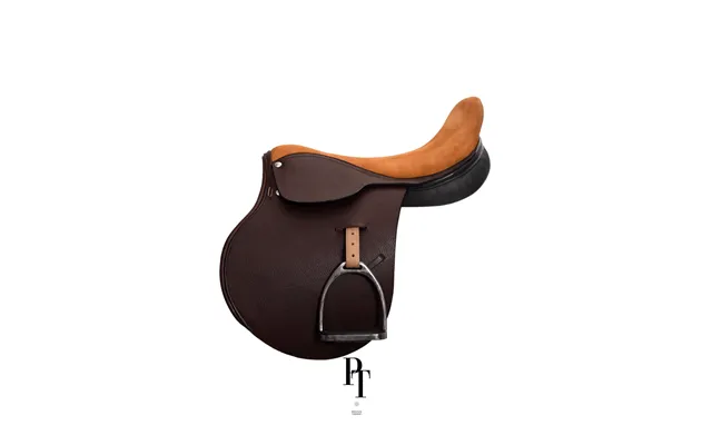 The Valencia - Polo Saddle In Dark Brown & Signature Orange