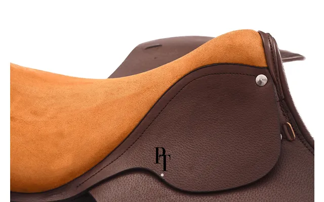 The Valencia - Polo Saddle In Dark Brown & Signature Orange