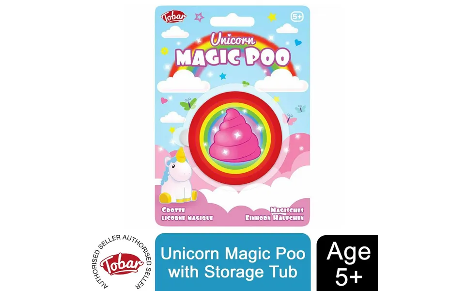 Tobar Magisches Unicorn Magic Poo With Storage Tub - Pink, 5 Years, Arts & Crafts, Party Bag Filler