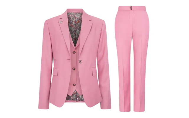 Tp-16 - Women's 3 Piece Plain Pink Suit