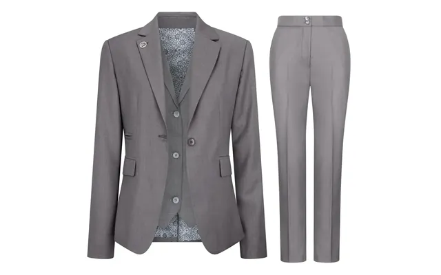 Tpw-15 - Women's 3 Piece Plain Grey Suit