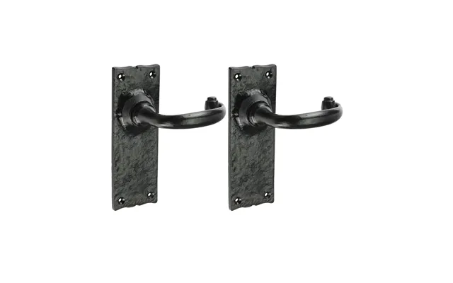 Traditional Lever Latch Door Handle Antique Black Iron - 155 × 54