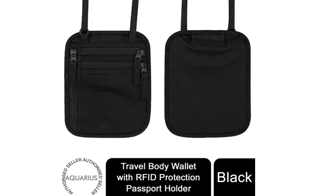 Travel Body Wallet With Rfid Protection Passport Holder - Black product image