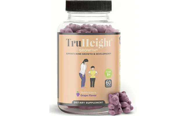 Truheight Growth Gummies Grape Natural Growth Support For Kids & Teens product image