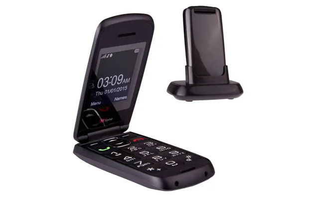 Ttfone Star Tt300 Grey - Best Quality Flip Senior Phone With Vodafone Pay As You Go
