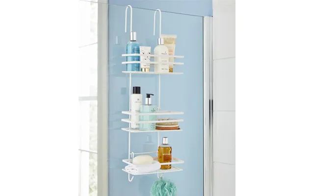 Various Hanging And Overdoor Shower Caddies - White